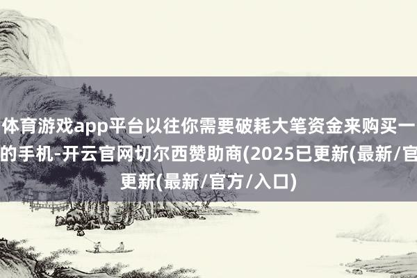 体育游戏app平台以往你需要破耗大笔资金来购买一部最新款的手机-开云官网切尔西赞助商(2025已更新(最新/官方/入口)