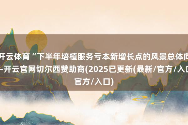 开云体育“下半年培植服务亏本新增长点的风景总体向好-开云官网切尔西赞助商(2025已更新(最新/官方/入口)