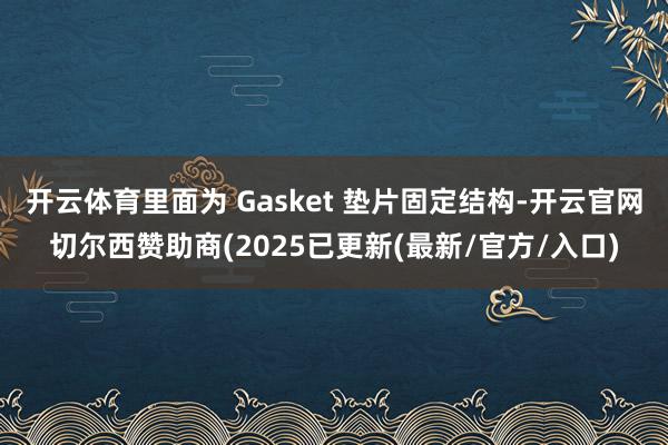 开云体育里面为 Gasket 垫片固定结构-开云官网切尔西赞助商(2025已更新(最新/官方/入口)
