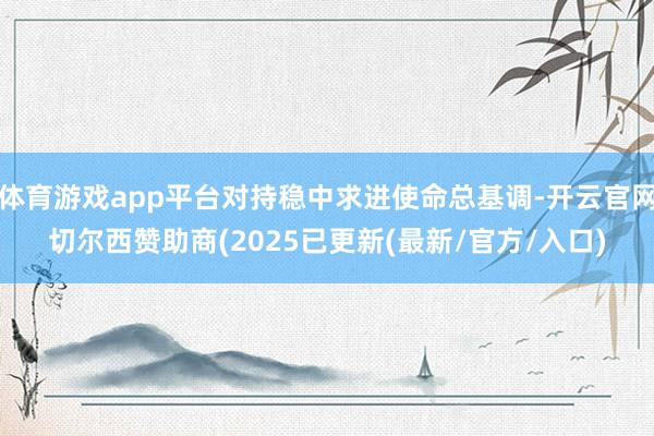 体育游戏app平台对持稳中求进使命总基调-开云官网切尔西赞助商(2025已更新(最新/官方/入口)