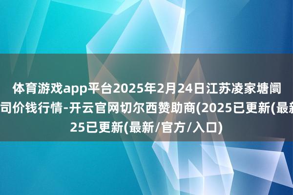 体育游戏app平台2025年2月24日江苏凌家塘阛阓发展有限公司价钱行情-开云官网切尔西赞助商(2025已更新(最新/官方/入口)