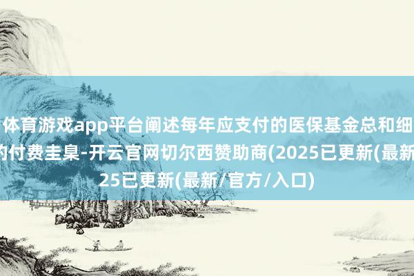 体育游戏app平台阐述每年应支付的医保基金总和细则每个病种的付费圭臬-开云官网切尔西赞助商(2025已更新(最新/官方/入口)